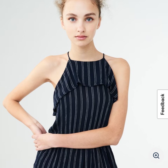 Aeropostale Navy and White Striped Jumpsuit - Picture 3 of 8